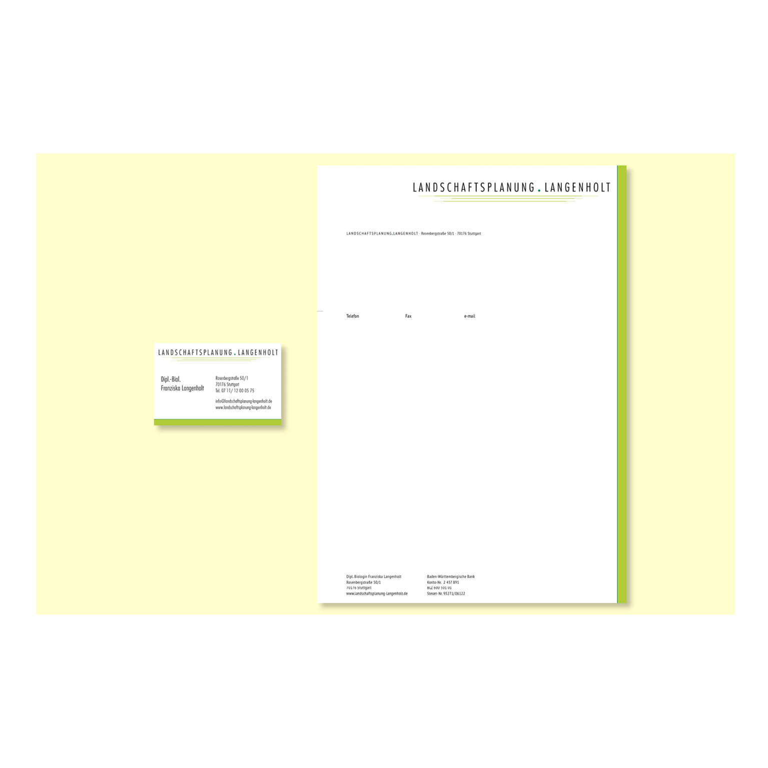 Grafik – Corporate Design für eine Landschaftsplanerin