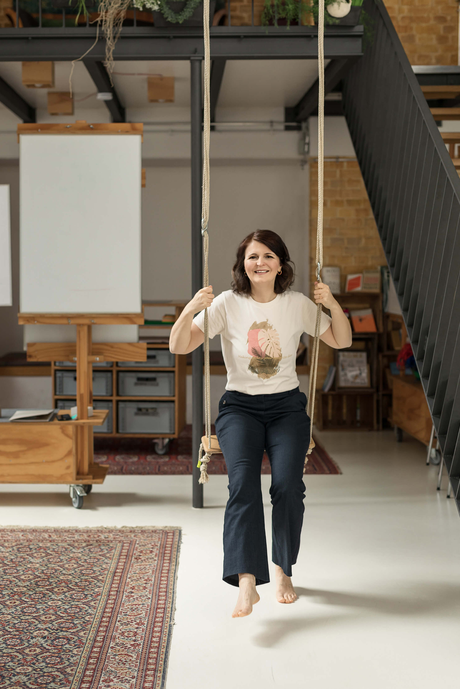 Foto von Susanne Hauber by Sandra Felke - Susanne schaukelt