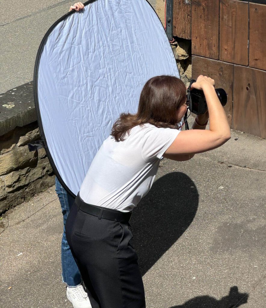 Susanne beim Portrait Fotoshooting on Location