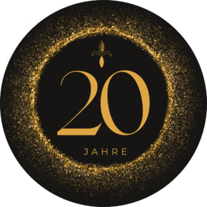 susannehauber_20Jahre 20 Jahre Susanne Hauber Fotografie & Grafik - Logo gold auf schwarz im Kreis
